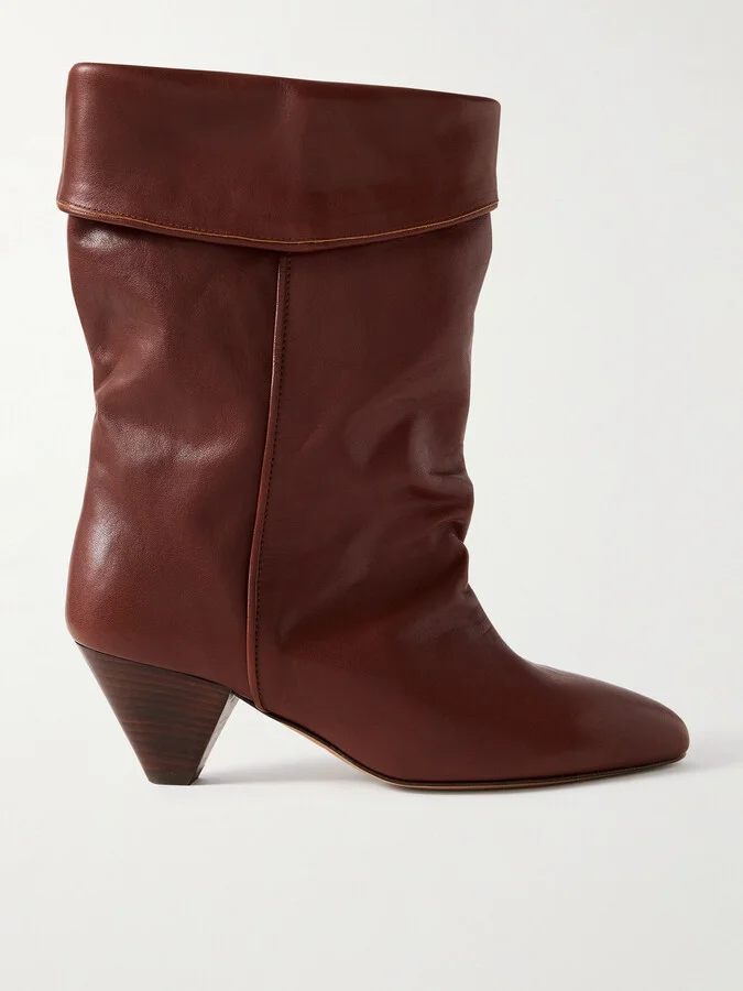 Isabel Marant - Dalby Leather Ankle Boots - Brown