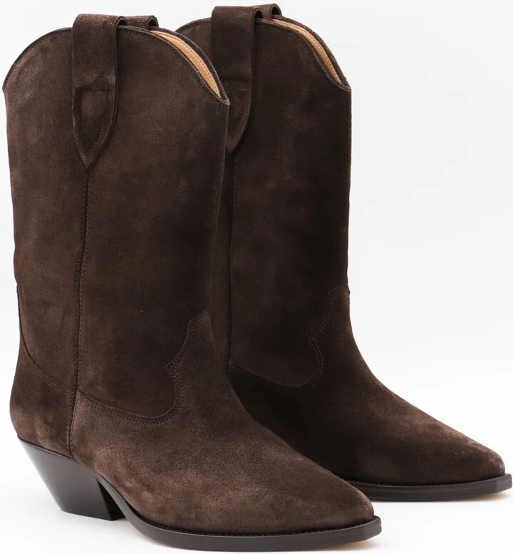 Isabel Marant Dark Brown Leather Duerto Boots - Image 2