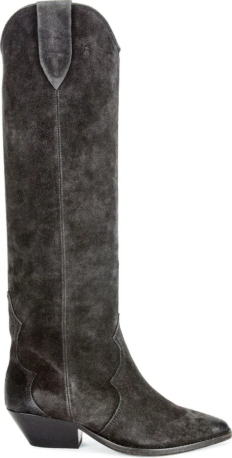 Isabel Marant Denvee Suede Boot in Black