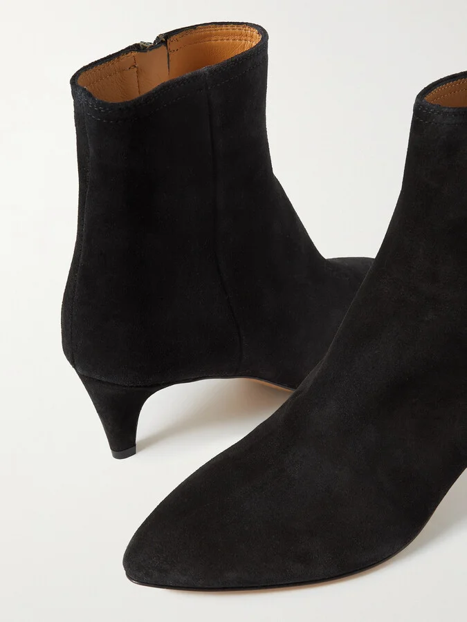 Isabel Marant - Deone Suede Ankle Boots - Black - Image 4