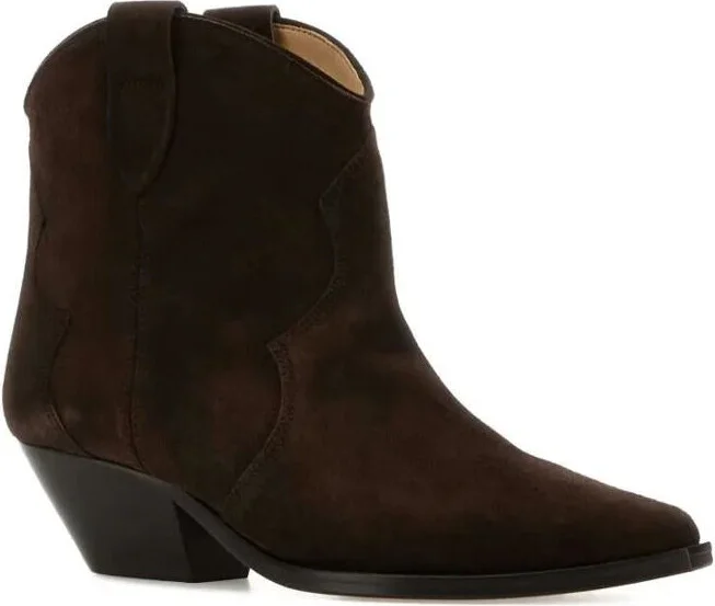 Isabel Marant Dewina Suede Cowboy Ankle Boots Shoes - Image 2