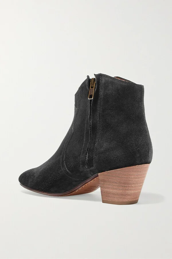 Isabel Marant - Dicker Suede Cowboy Boots - Black - Image 3