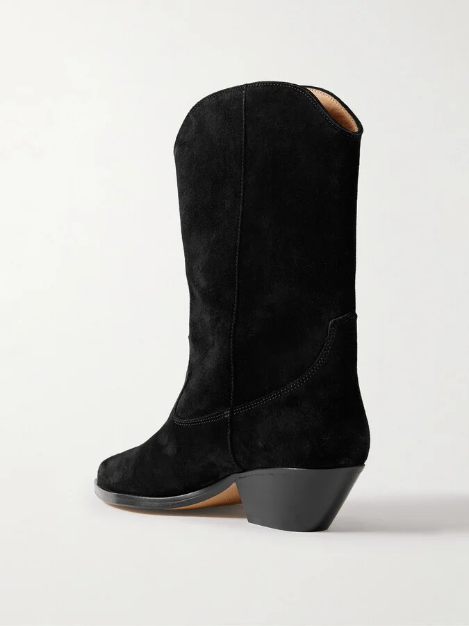 Isabel Marant - Duerto Fringed Suede Boots - Black - Image 3