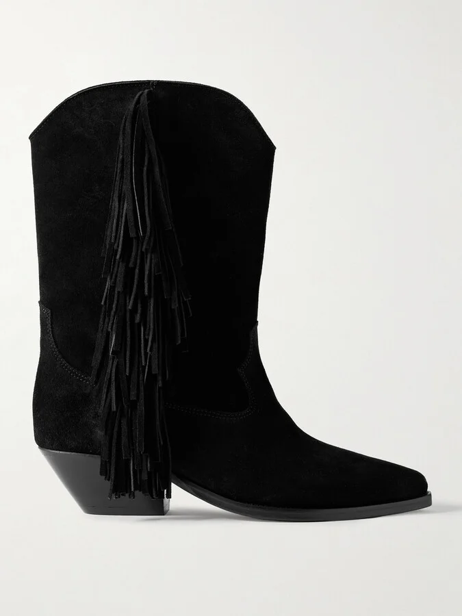 Isabel Marant - Duerto Fringed Suede Boots - Black