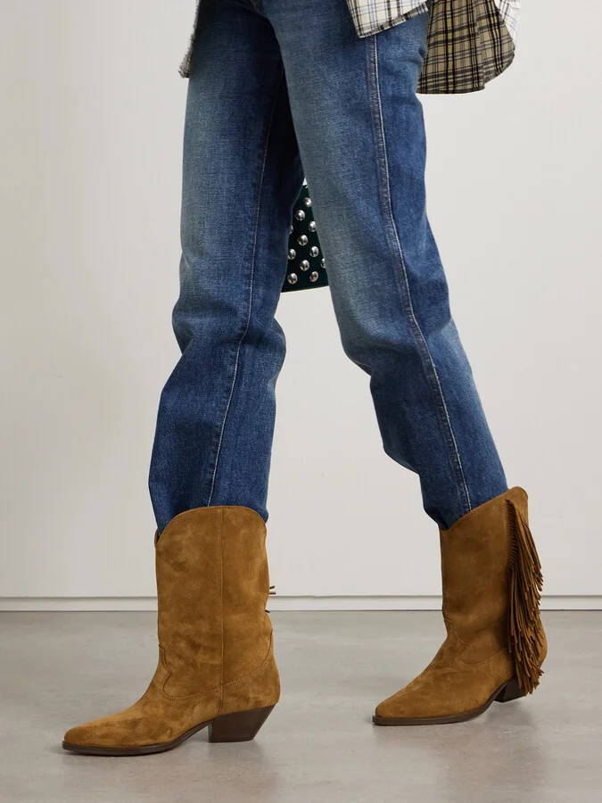 Isabel Marant - Duerto Fringed Suede Boots - Brown - Image 2
