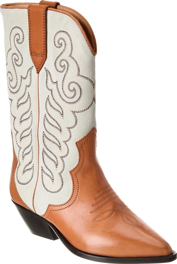 Isabel Marant Duerto Leather & Suede Cowboy Boot