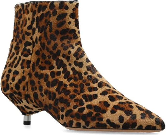 Isabel Marant Eana 45Mm Leopard-Print Ankle Boots - Image 4