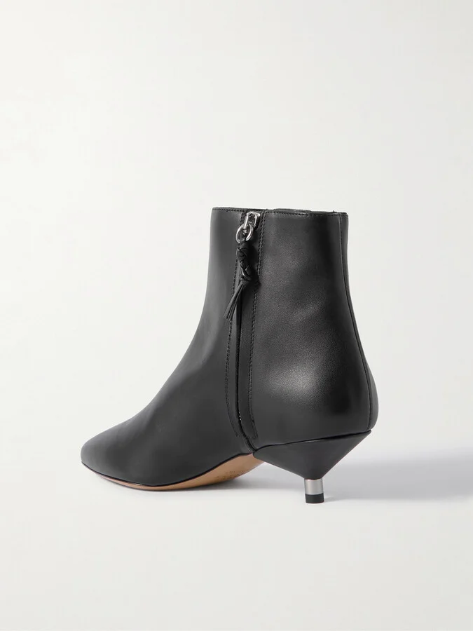 Isabel Marant - Eana Leather Ankle Boots - Black - Image 3