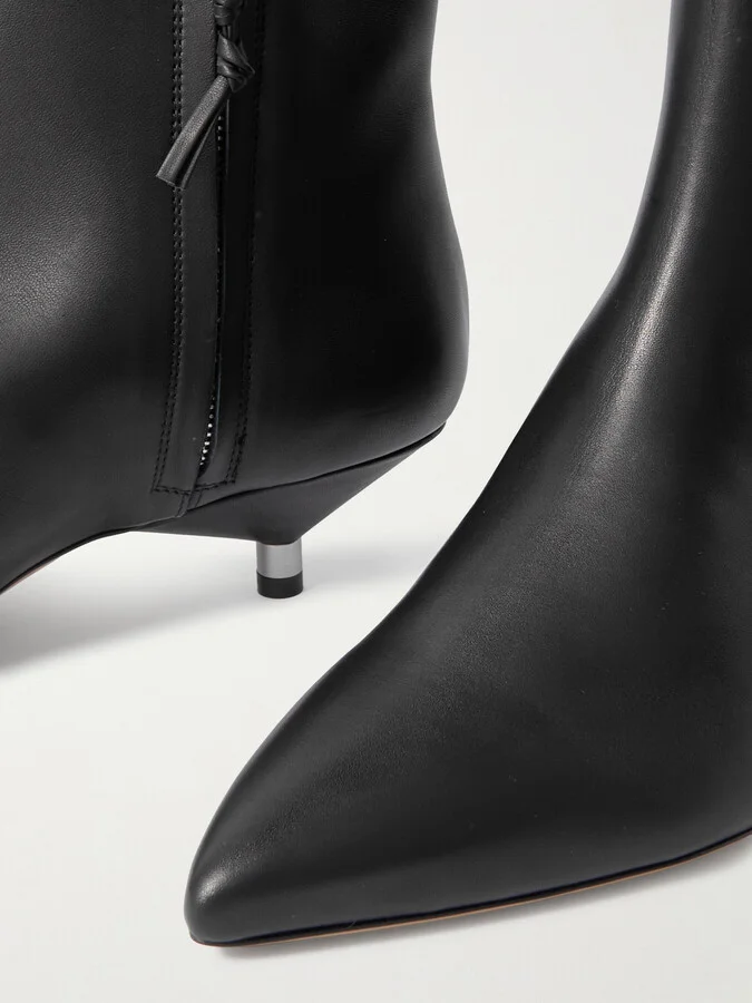 Isabel Marant - Eana Leather Ankle Boots - Black - Image 4