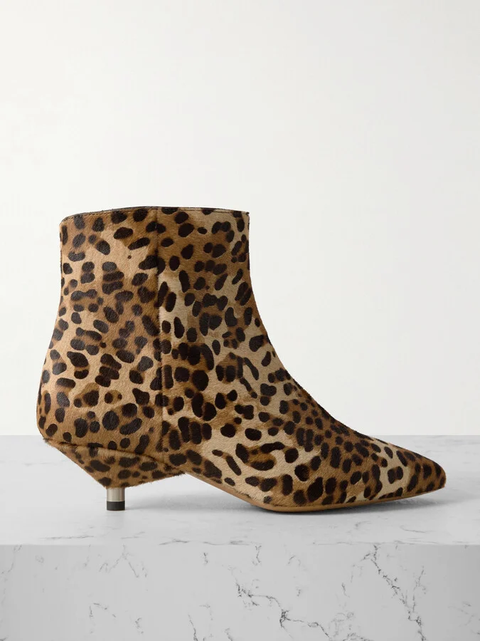 Isabel Marant - Eana Leopard-print Calf Hair Ankle Boots - Animal print