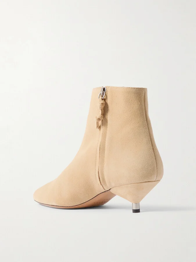 Isabel Marant - Eana Suede Ankle Boots - Neutrals - Image 3