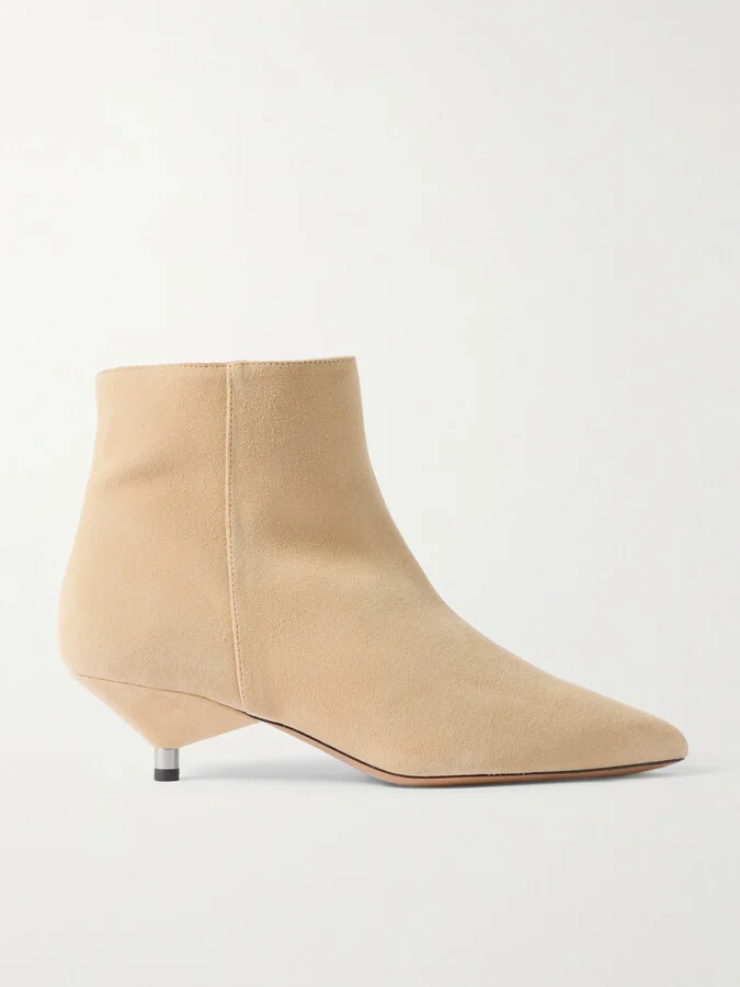 Isabel Marant - Eana Suede Ankle Boots - Neutrals