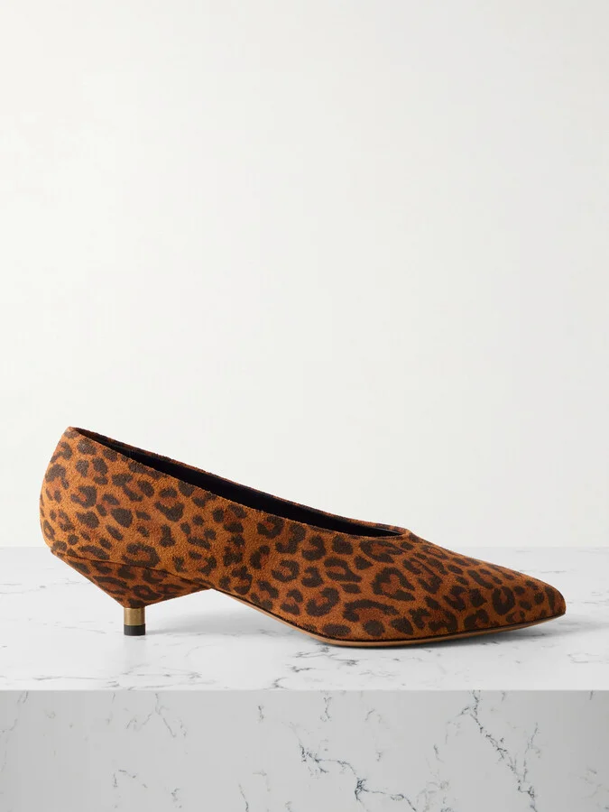 Isabel Marant - Ebisa Leopard-print Suede Pumps - Animal print