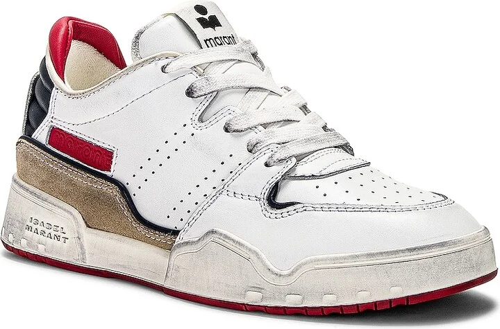 Isabel Marant Emree Classic Stadium Sneaker in White - Image 2