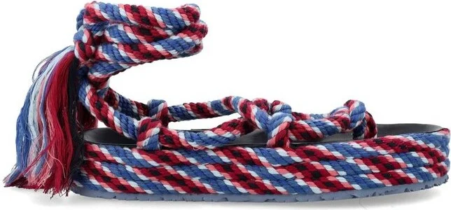 Isabel Marant Erol Tasselled Round-Toe Rope Sandals