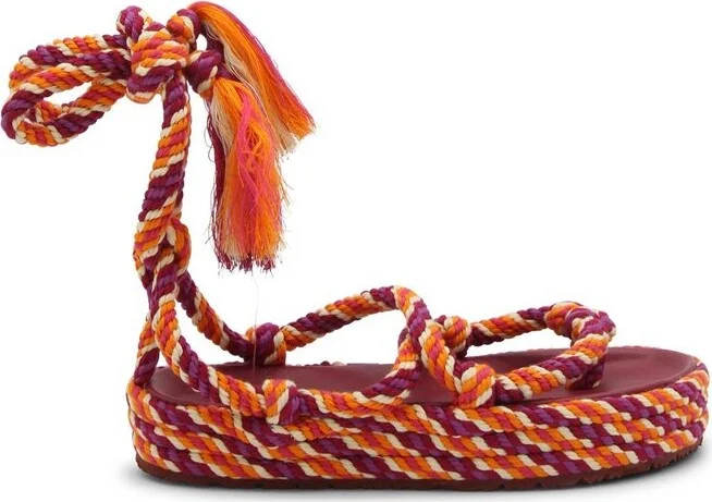 Isabel Marant Erol Tasselled Round Toe Rope Sandals