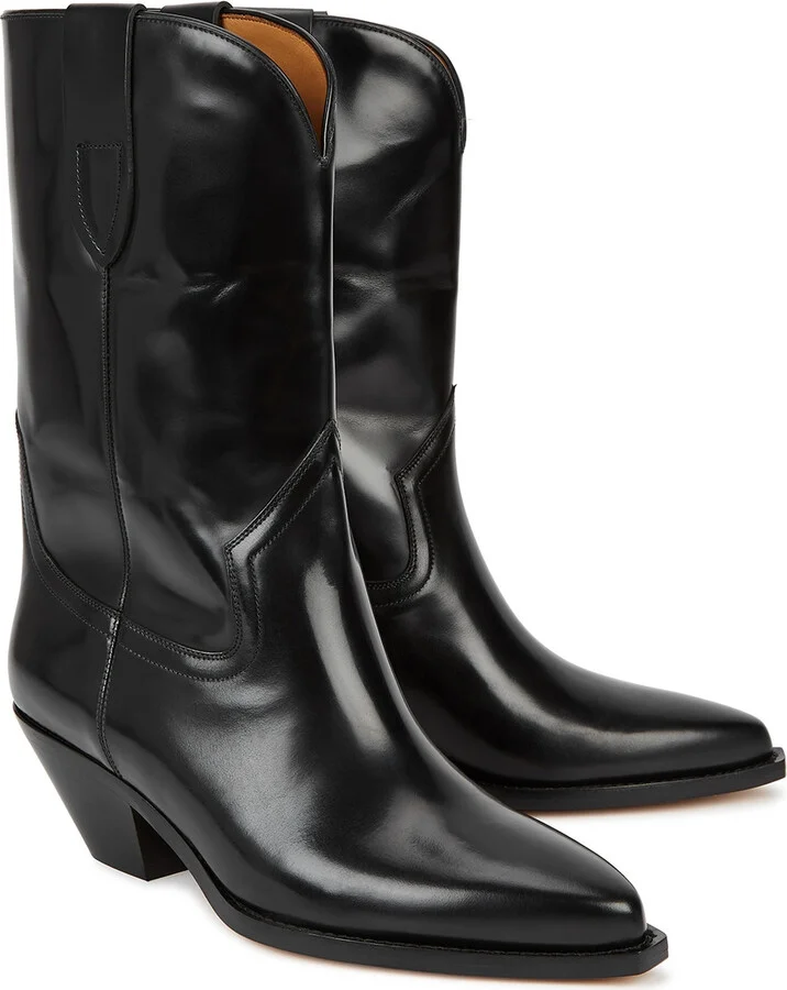 Isabel Marant étoile Dahope 50 Black Leather Ankle Boots - Image 2