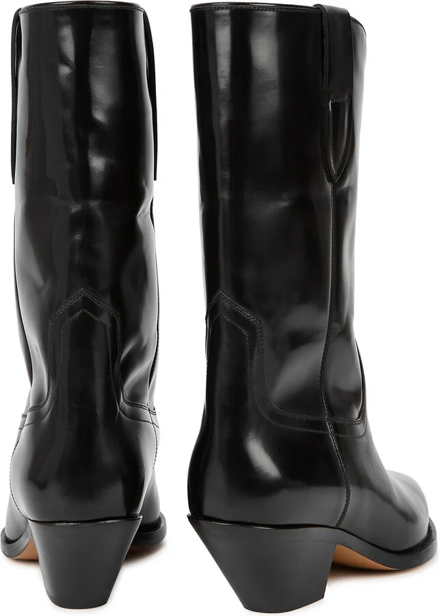 Isabel Marant étoile Dahope 50 Black Leather Ankle Boots - Image 3