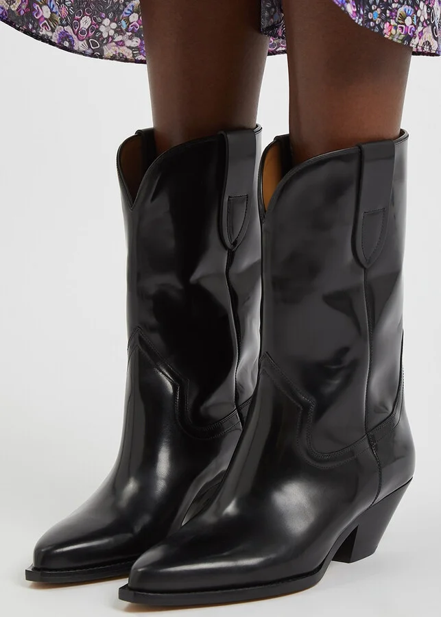 Isabel Marant étoile Dahope 50 Black Leather Ankle Boots - Image 5