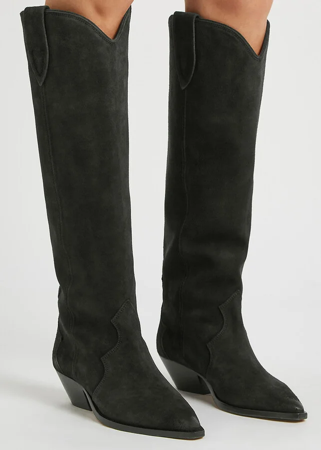Isabel Marant étoile Denvee 50 Suede Knee-high Boots - Image 5
