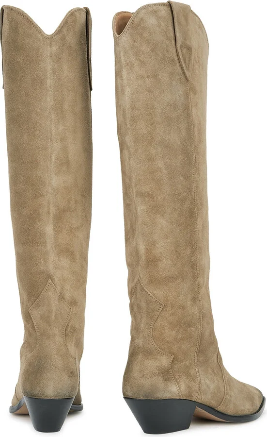Isabel Marant étoile Denvee 50 Taupe Suede Knee-high Boots - Image 3