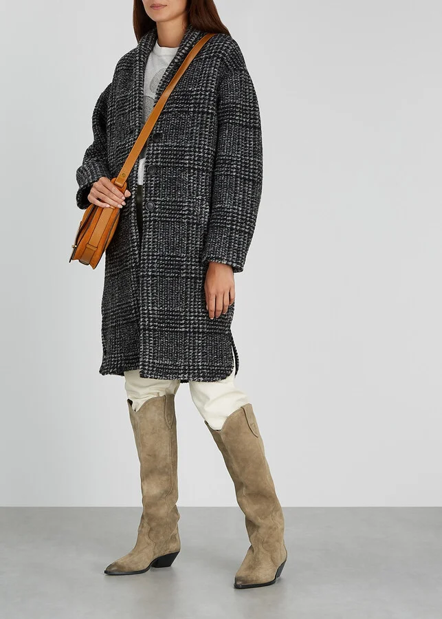 Isabel Marant étoile Denvee 50 Taupe Suede Knee-high Boots - Image 6