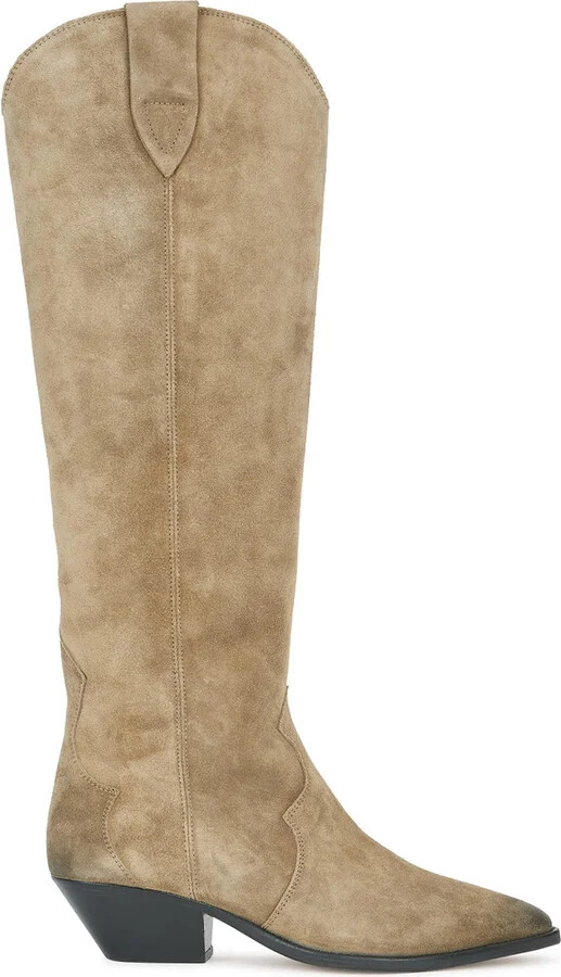 Isabel Marant étoile Denvee 50 Taupe Suede Knee-high Boots