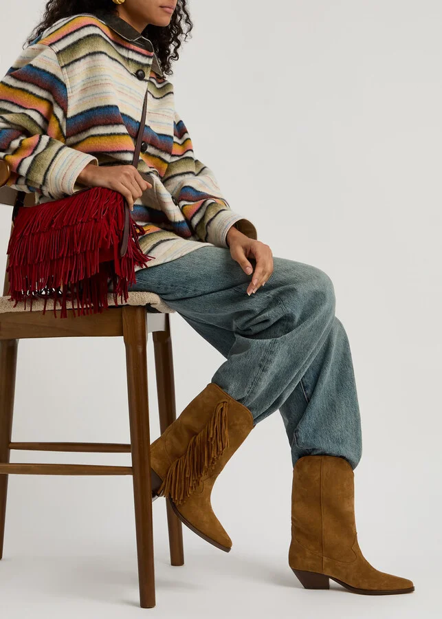 Isabel Marant étoile Duerto 50 Fringed Suede Mid-calf Boots - Image 5
