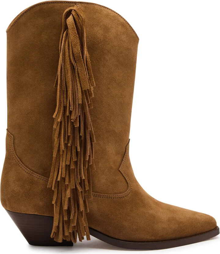 Isabel Marant étoile Duerto 50 Fringed Suede Mid-calf Boots