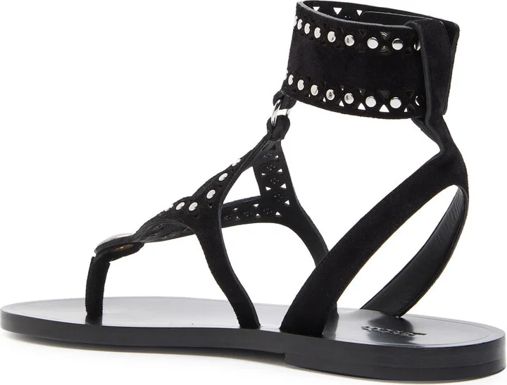 Isabel Marant étoile Edil Studded Brushed Suede Sandals - Image 2