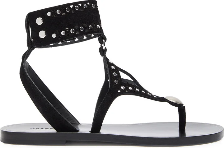 Isabel Marant étoile Edil Studded Brushed Suede Sandals