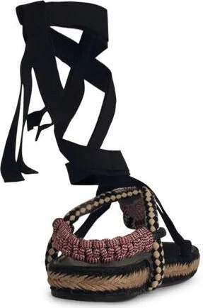 Isabel Marant Étoile 'Gypsa' Black Cotton Blend Sandals - Image 3