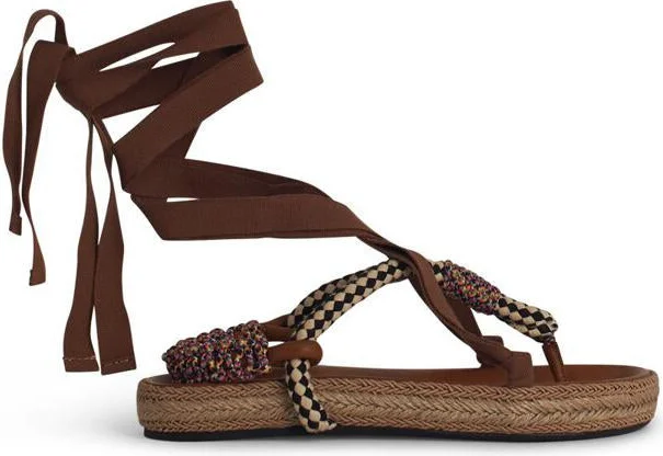 Isabel Marant Étoile 'Gypsa' Sandals In Beige Cotton Blend