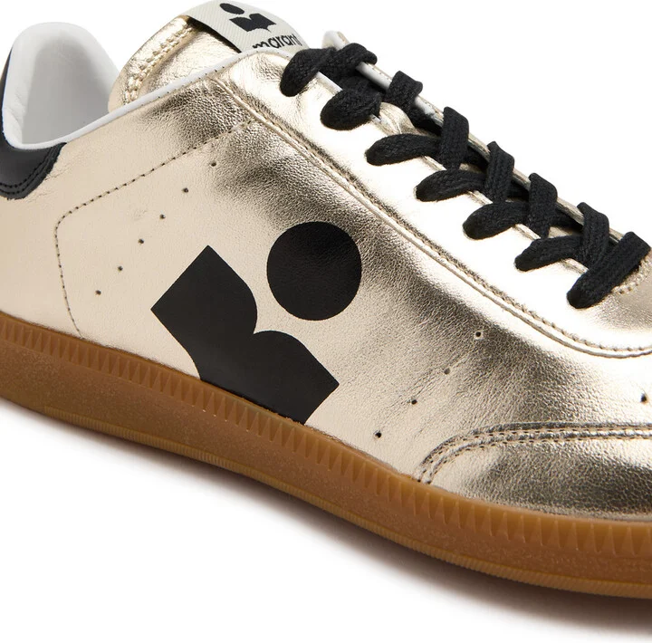 Isabel Marant étoile Kaycee Metallic Leather Sneakers - Image 4