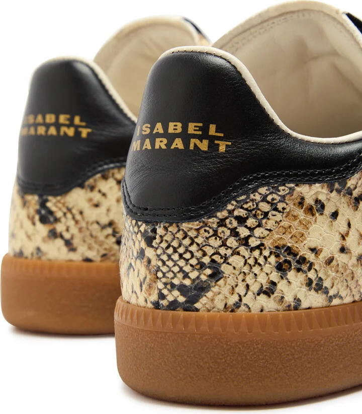 Isabel Marant étoile Kaycee Snake-print Leather Sneakers - Image 4