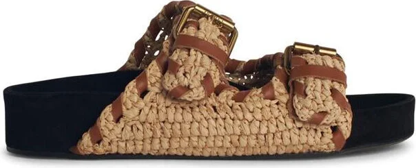 Isabel Marant Étoile 'Lennyo' Beige Palm Slipper