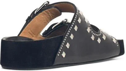 Isabel Marant Étoile 'Lennyo' Black Leather Slippers - Image 3