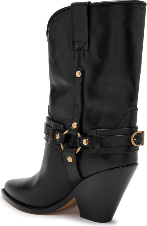 Isabel Marant étoile Lyka 90 Leather Mid-calf Boots - Image 2