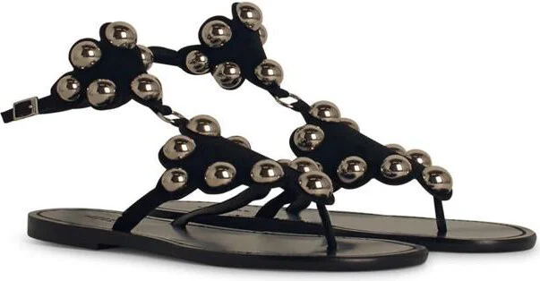 Isabel Marant Étoile 'Velvee' Black Leather Sandals - Image 2