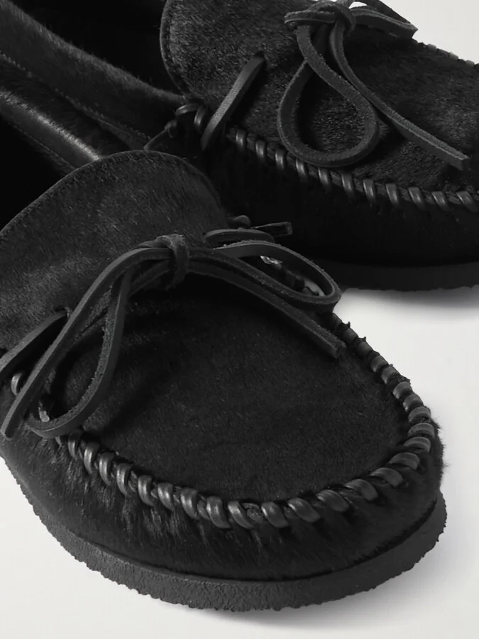 Isabel Marant - Fitza Calf Hair Loafers - Black - Image 4