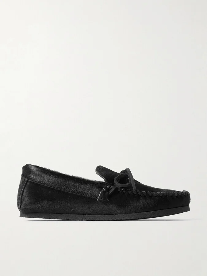 Isabel Marant - Fitza Calf Hair Loafers - Black