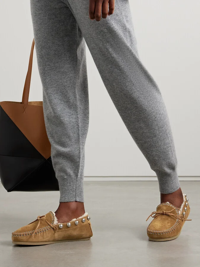 Isabel Marant - Fitza Embellished Suede Loafers - Brown - Image 2