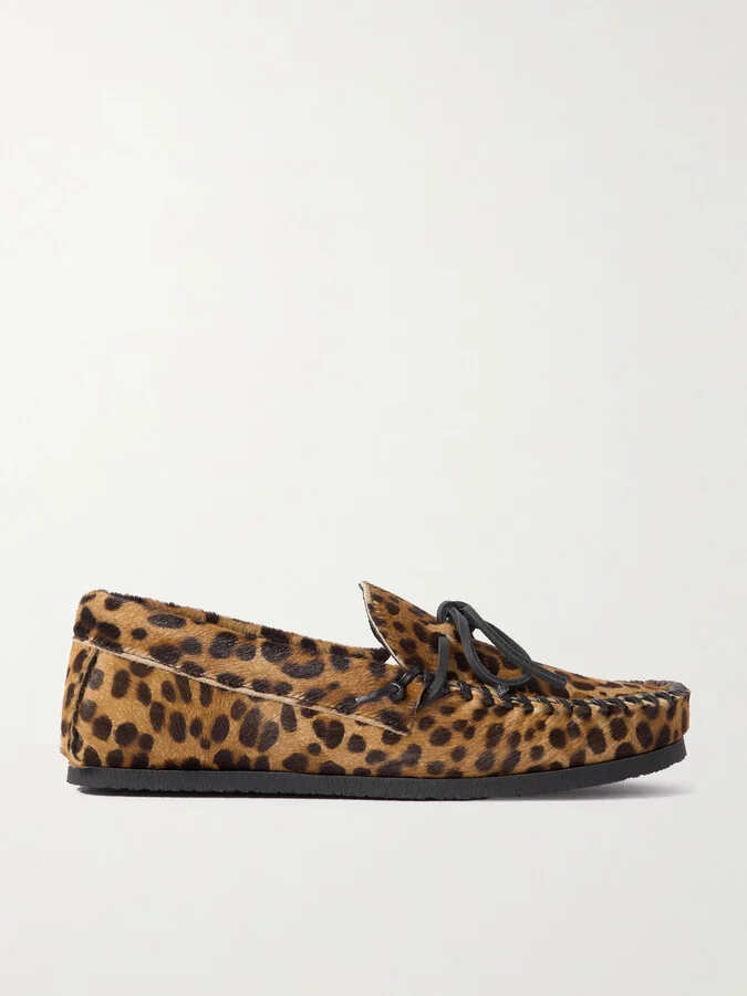 Isabel Marant - Fitza Leopard-print Calf Hair Loafers - Animal print