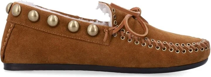 Isabel Marant Fitza Shearling Suede Loafers