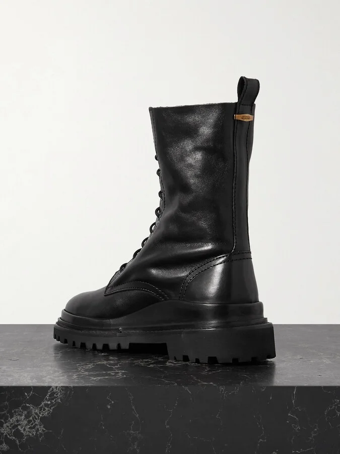 Isabel Marant - Ghiso Leather Ankle Boots - Black - Image 3