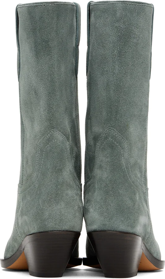 Isabel Marant Green Dahope Cowboy Boots - Image 2