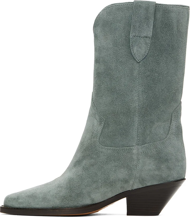 Isabel Marant Green Dahope Cowboy Boots - Image 3
