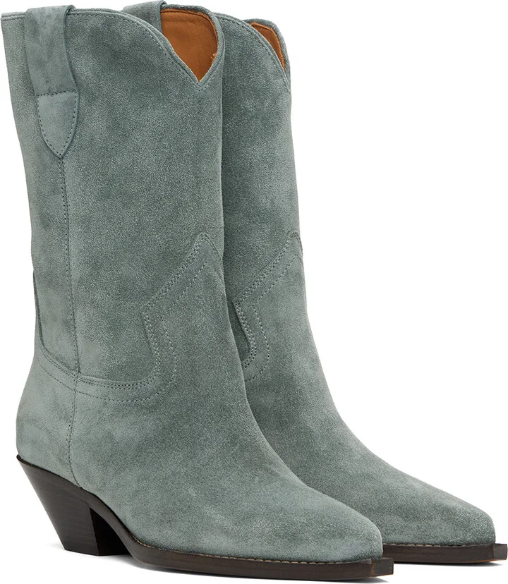 Isabel Marant Green Dahope Cowboy Boots - Image 4