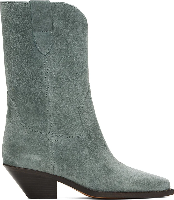 Isabel Marant Green Dahope Cowboy Boots