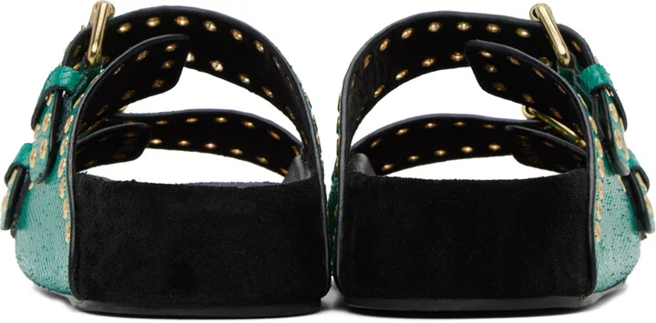 Isabel Marant Green Lennyo Sandals - Image 2